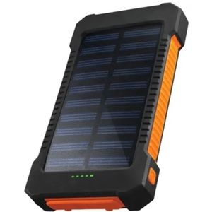 ChargeWorx Power Bank 10K Solar, Black & Orange.